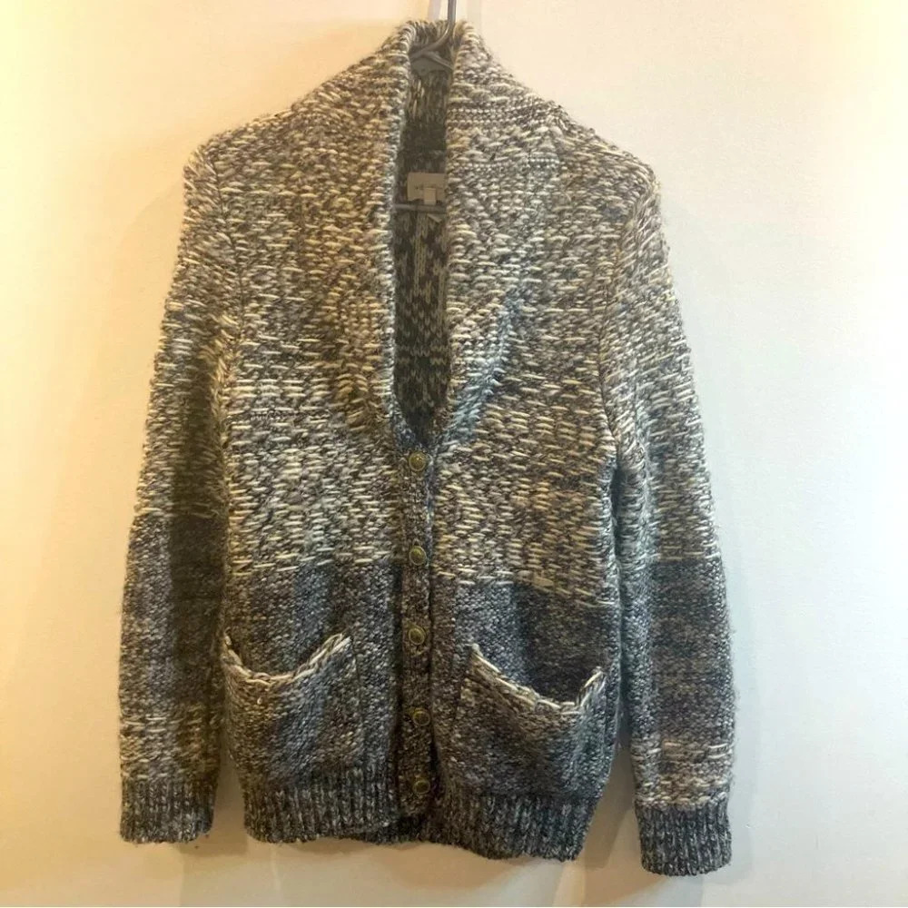 Wilfred Free Sz S Aritzia Oversized Wool Alpaca Acrylic Blend Grandpa Cardigan